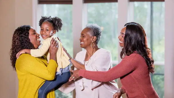 Photo of Four generation African-American family