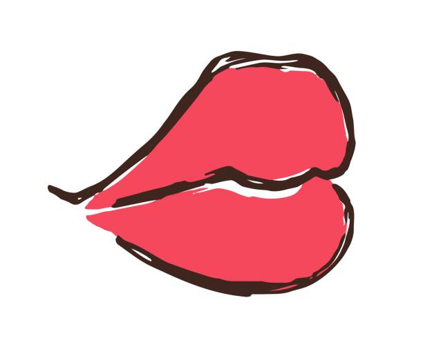 Giant Red Kiss Puckered Lips Vintage Distressed Art T-Shirt Giant Red Kiss Puckered Lips Vintage Distressed Art T-Shirt