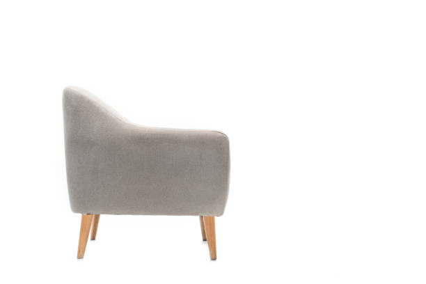 istock comfortable grey modern armchair isolated on white 1194308066
