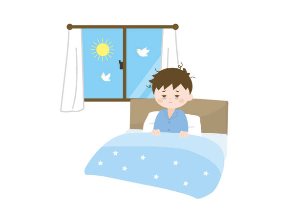 Sleep situation boy It is an illustration of a Sleep Sleep situation boy. tousled stock illustrations