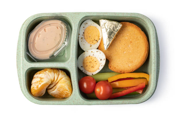 istock Lunch box with delicious food on a white background 1194309766