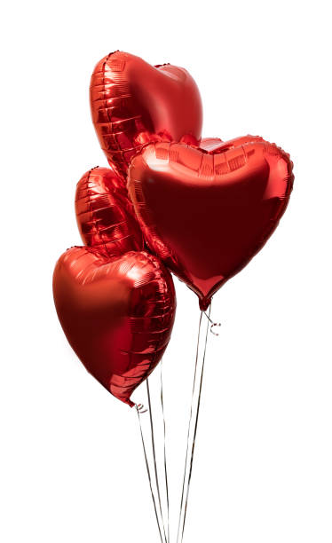 istock red big heart metallic balloons on white 1194309801