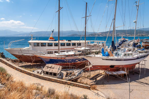 istock Old ships parked in the port 1194309919