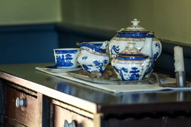 Beautiful vintage porcelain tea set.