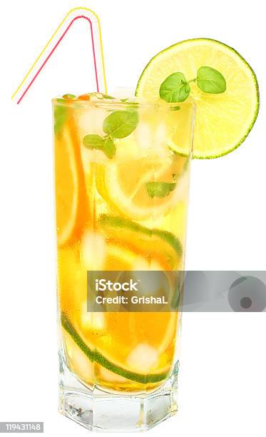 Cocktail Stockfoto und mehr Bilder von Cocktail - Cocktail, Orange - Frucht, Weißer Hintergrund
