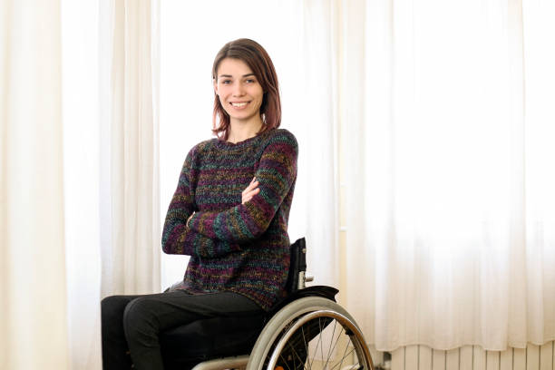 istock Smiling disabled woman 1194311935