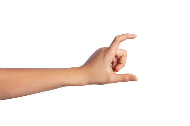 istock woman hand on the white background 1194312509