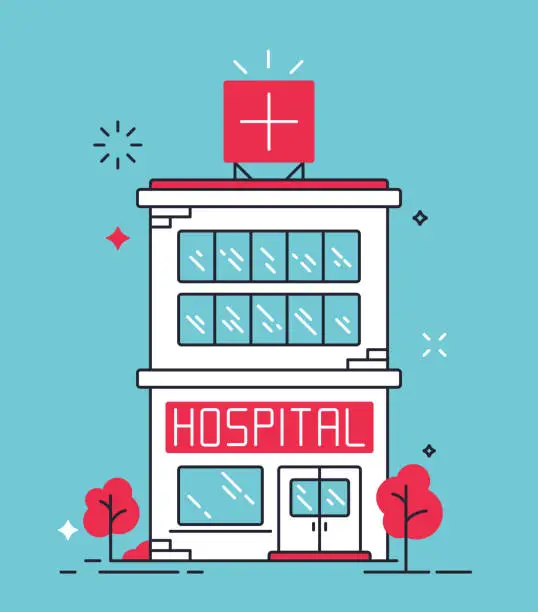 Vector illustration of Hospital