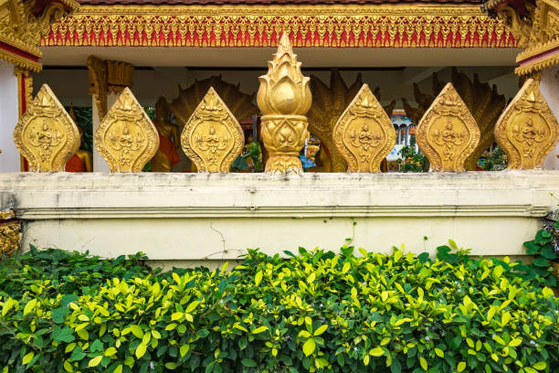 istock Buddhist motifs at Pha That Luang - a temple in Laos 1194312704