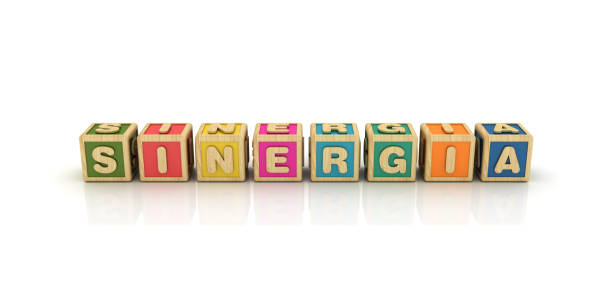 istock SINERGIA Buzzword Cubes - Spanish Word - 3D Rendering 1194314952