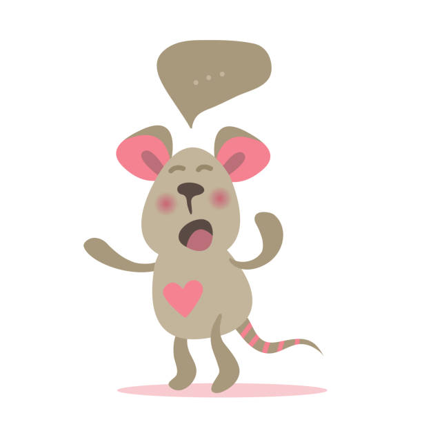 cute mouses-06 vector art illustration