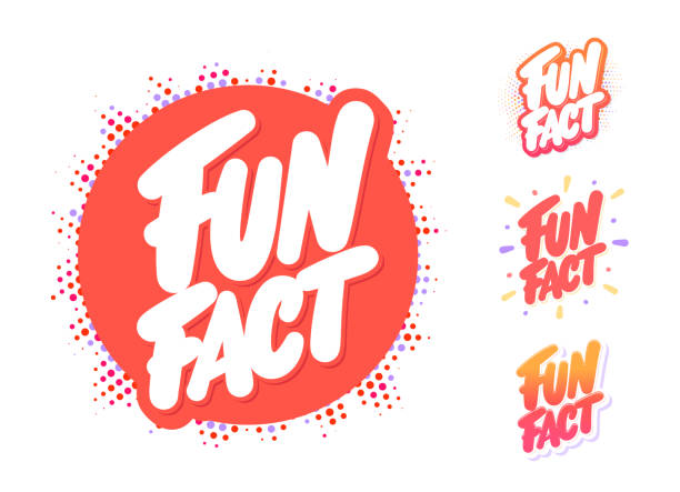 Fun fact. Vector lettering. Fun fact. Vector lettering. Vector hand drawn illustration. information storage and retrieval stock illustrations