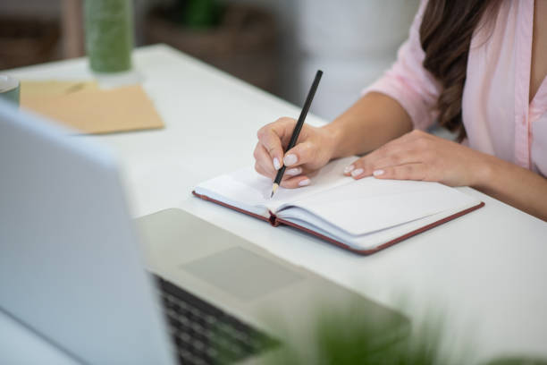 istock Close up of a notebook used for writing 1194317108