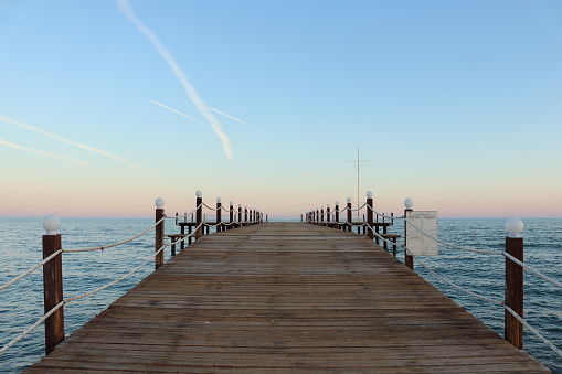 Pier at sunset in Antalya, Turkey