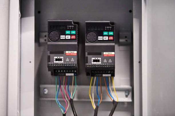 istock Ventilation control switch in office. Automatically operated electrical switch in fuse box. Ventilation speed control. Fresh air supply to room 1194320003