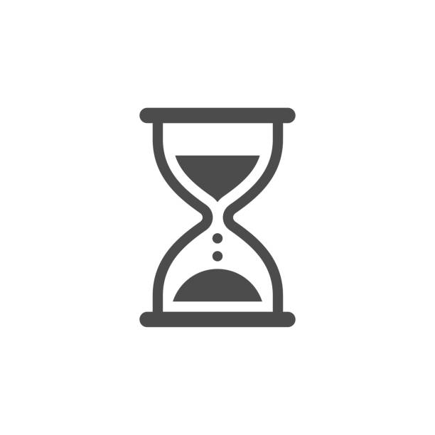 hourglass symbol stock illustration - deadline stock-grafiken, -clipart, -cartoons und -symbole