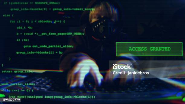 Akses Ditolak Screen Coding Hacker Foto Stok - Unduh Gambar Sekarang ...