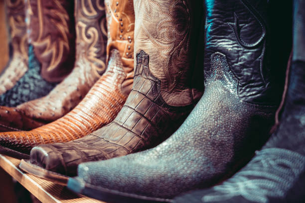 istock Cowboys boots on a shelf in a store 1194322830