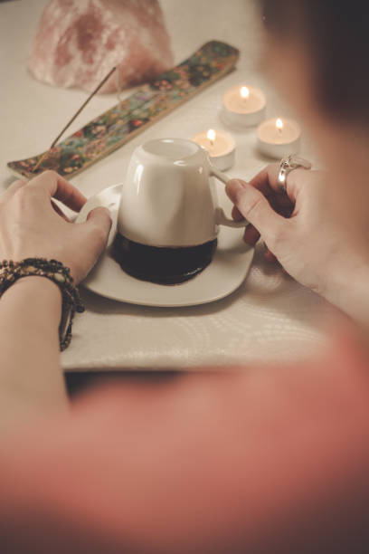 istock Fortune teller with a cup of coffee 1194324924