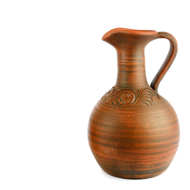 istock Elegant clay jug Isolated on a white background. 1194326515