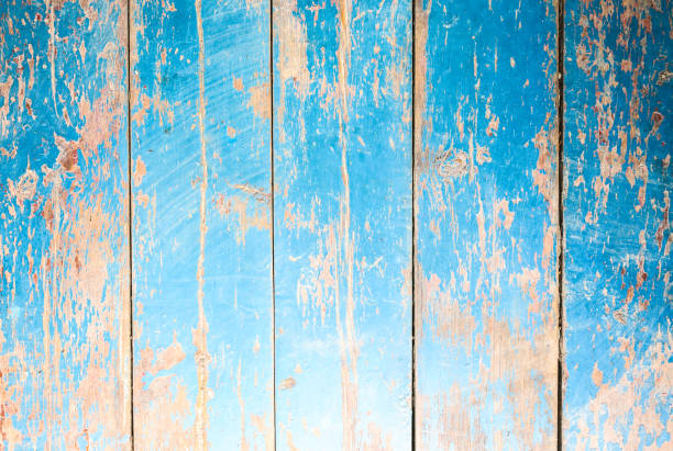 istock Old vintage blue and beige painted wooden planks. Rustic background texture. 1194327346