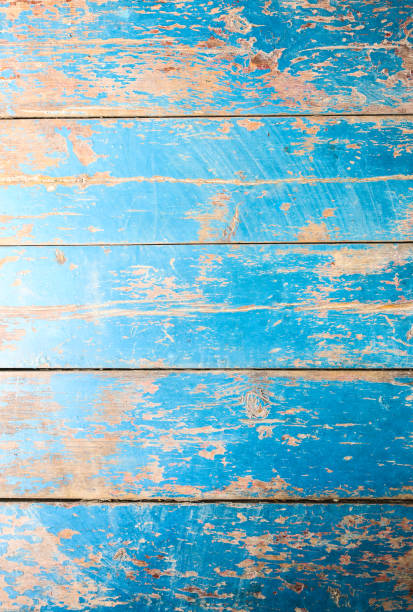 istock Old vintage blue and beige painted wooden planks. Rustic background texture. 1194327568