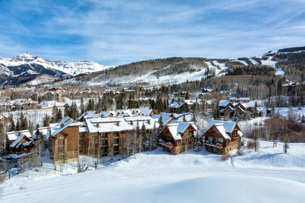 telluride mountain village zakwaterowanie - lodging zdjęcia i obrazy z banku zdjęć