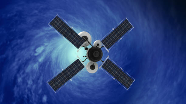 istock Satellite approaching spinning Black Hole. NASA imagery 1194330122