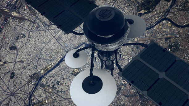 Spy Satellite orbiting Earth. NASA Public Domain Imagery