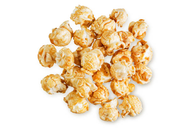 istock Caramel popcorn on a white isolated background 1194336019