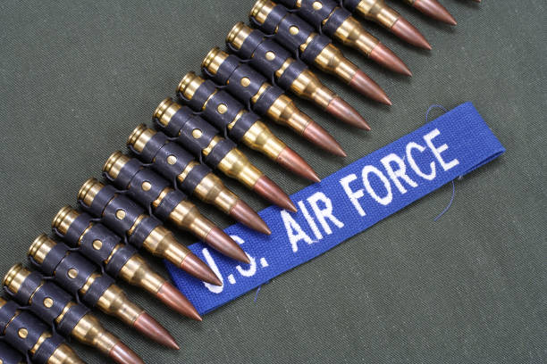 istock ammunition belt on US AIR FORCE uniform 1194336649
