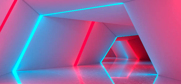 istock Futuristic Tunnel with Neon Lights 1194337083