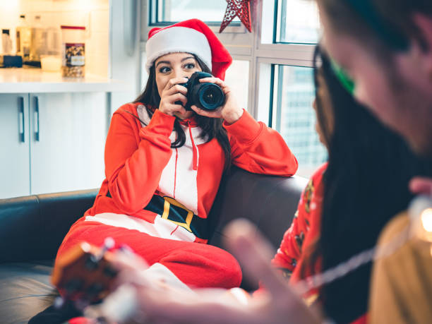 istock Millennial Christmas party 1194337389