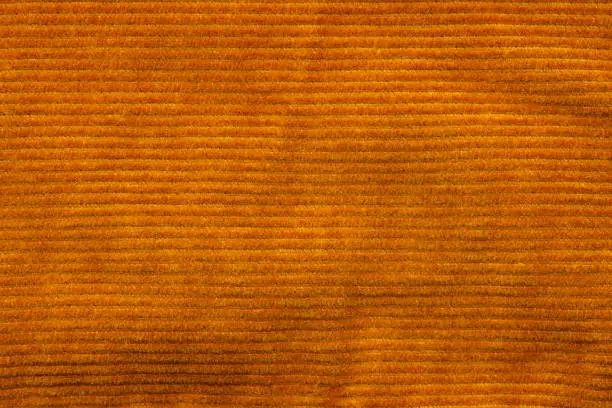Photo of Texture of corduroy velvet fabric close-up.