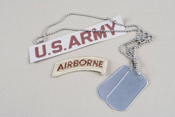 istock US ARMY airborne tab with dog tag 1194342620
