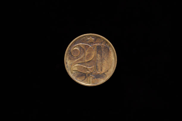 istock Old Czechoslovak 20 halier coin from 1981, reverse 1194345056