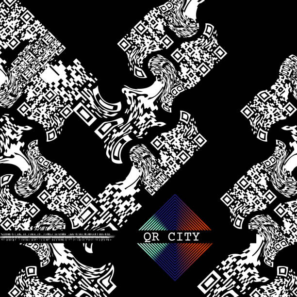 qrbackgroundcity_2019 - computer language binary code coding city stock illustrations