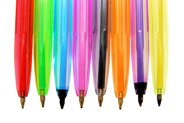 istock Row of Ballpoint Pens 119434660