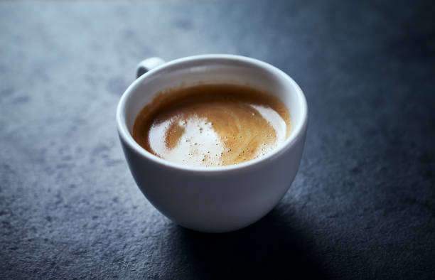 istock Cup of coffee on black background. Copy space. 1194348701