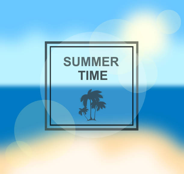istock Summer time wallpaper. Beach and tropical sea with bright sun. 1194349095