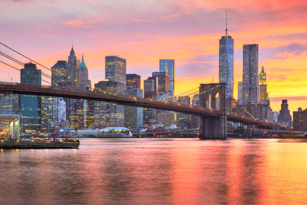 istock Lower Manhattan Skyline and Brooklyn Bridge 1194353556