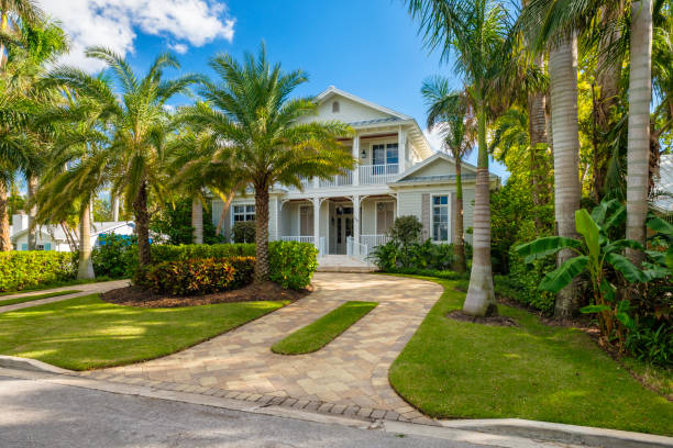 nápoles florida casa de lujo - florida naples florida house residential structure fotografías e imágenes de stock