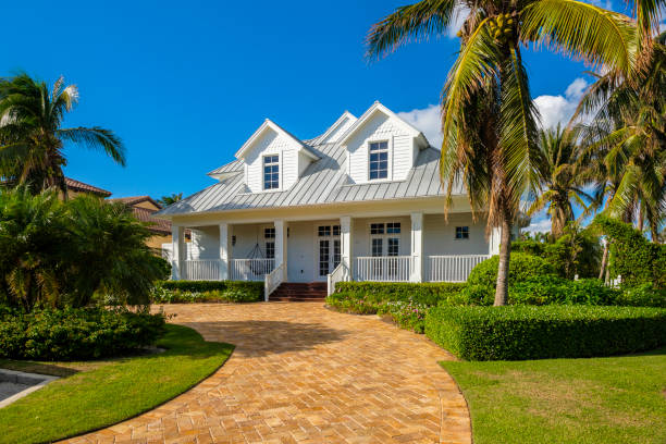 n�ápoles florida casa de lujo - florida naples florida house residential structure fotografías e imágenes de stock