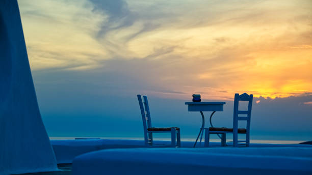 istock Chairs of Santorini 1194359454
