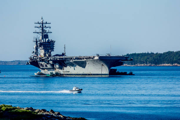 istock Aircraft Carrier in Halifax Harbor Nova Scotia 1194359473