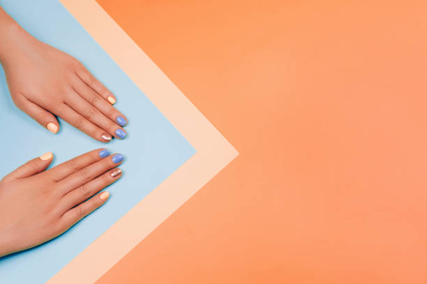 istock Manicure in trendy colors. 1194372509
