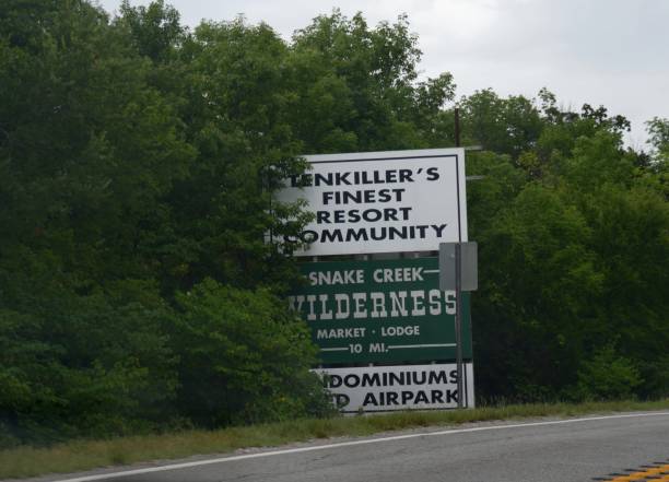 istock Roadside sign in Tenkiller Resort Community, Oklahoma 1194375627