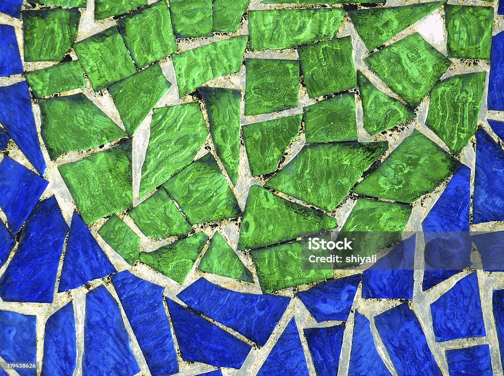 Vidro colorido mosaico - Royalty-free Azul Foto de stock