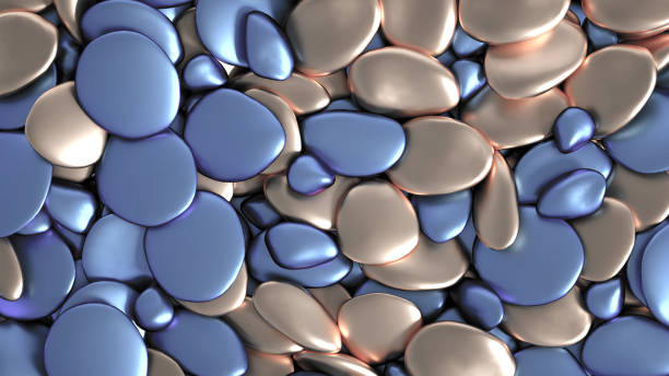 istock Beautiful background with beads, particles and simulation. 3d illustration, 3d rendering. 1194391189