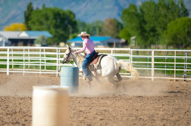istock Cowgirl barrel racing rodeo 1194395191